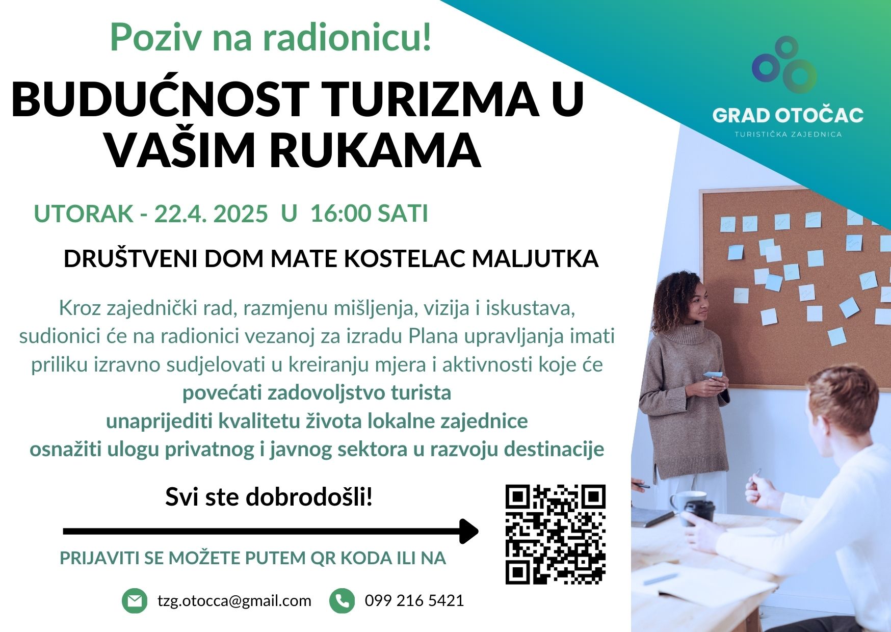 Budućnost turizma u vašim rukama – sudjelujte na radionici!